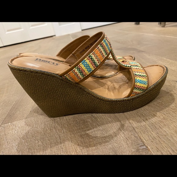 Born Lio Wedge Sandal Orange Multicolor - Picture 2 of 6